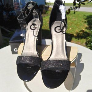 G by Guess Black Sparkle High Heel Shoes 7M  NIB